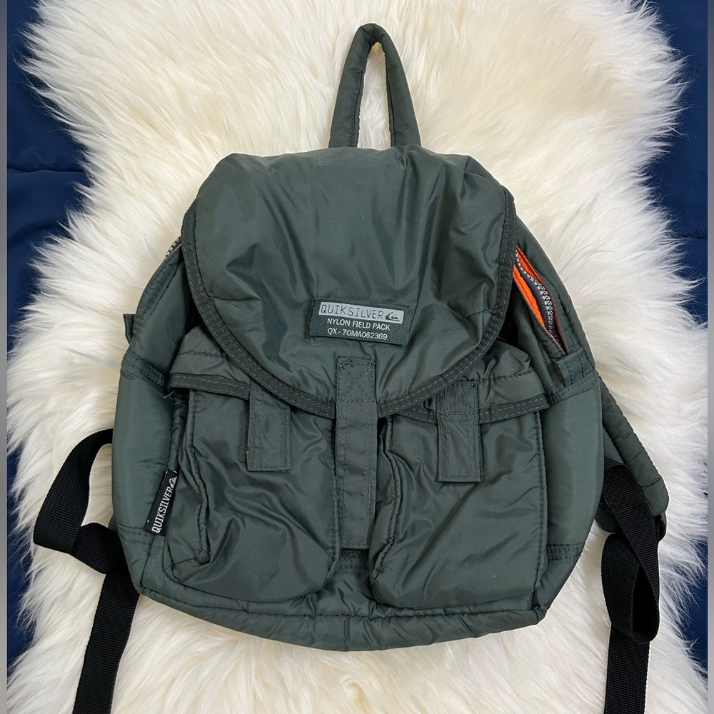 Green Nylon Small Backpack Quiksilver